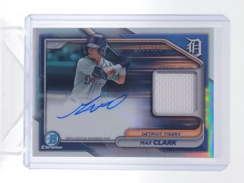 MAX CLARK 2024 BOWMAN CHROME BLUE RPA ROOKIE PATCH /150 #BCAR-MC TIGERS Q0566