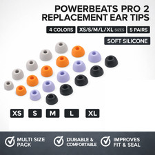 5-Pairs Silicone Ear Tips For Beats Powerbeats Pro 2 Or Powerbeats Fit