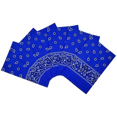 Bandanas Gift Box 6 Pack Premium Soft 60s Cotton Paisley Handkerchiefs