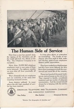 Magazine Ad - 1920 - AT&T / Bell System - Human Side of Service