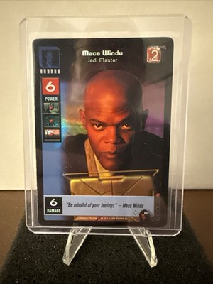 Mace Windu Star Wars Young Jedi CCG Uncommmon Foil Trading Card F3