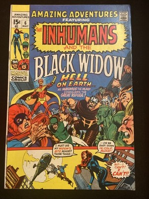 Vintage 1971 Amazing Adventures #6 Featuring Inhumans and Black Widow 15 Cent