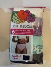 Fruit Of The Loom Women  s Cotton Hi-Cut Brief Underwear 6 Pack Size 8/XL