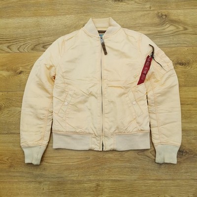 Alpha Industries Bomberjacke Herren S Small gelb beige Flieger Flying Pilot