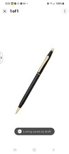 Cross Century Ballpoint Pen Matte Black  Gold New In Box 2502 Made In Usa