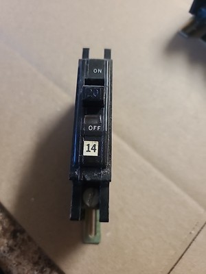 Square D QOU120 20 Amp 1 Pole 120/240V Din Rail Circuit Breaker - Black Face
