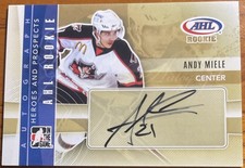 2011-12 ITG Heroes & Prospects Autographs Andy Miele #A-AM Portland Pirates