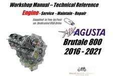 Manuale officina motore MV Agusta Brutale 800 USB 2016 - 2021