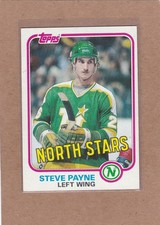 1981-82 TOPPS HOCKEY STEVE PAYNE #W110 NORTH STARS NM/NM+ *A47177