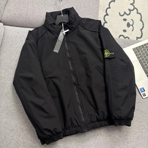 Stone Island Padded Jacket Stand Collar Men's Size XL black Outerwear image 2