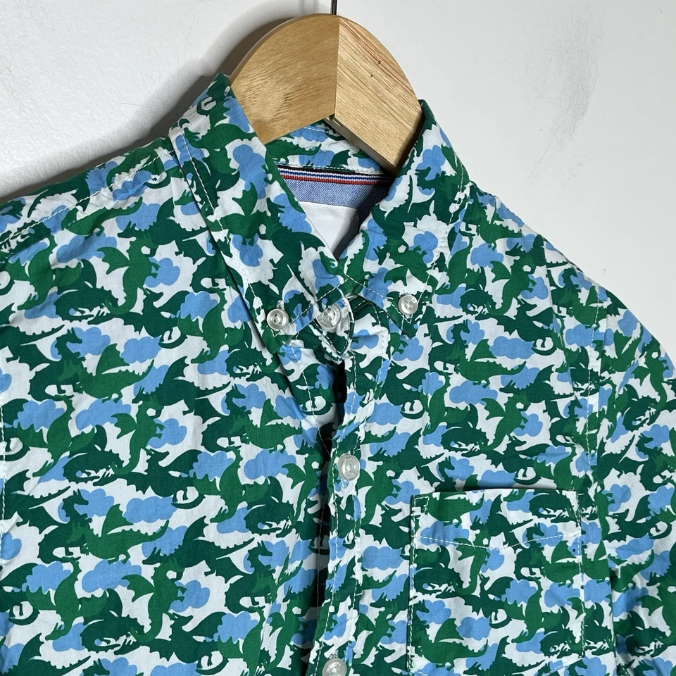 Camisa Boden Niños Estampado Dragón Abotonada Talla 9-10 Años 140 cm Manga Larga Foto 2 de 4