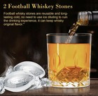 Football Whiskey Decanter Set for Men, 47oz Liquor Decanter Set with 2 Glasse... — photo 4