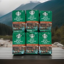 Starbucks Decaf Pike Place Roast Ground Coffee 12oz 6 Bags FRESH FREE SHIPPING