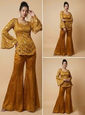 SALWAR KAMEEZ INDIAN PAKISTANI WEDDING PARTY DRESS BOLLYWOOD SHARARA PLAZZO SUIT