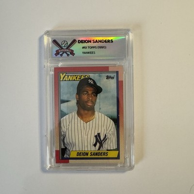1990 Topp Deion Sanders #61  Yankees  Custom Slab Style Display