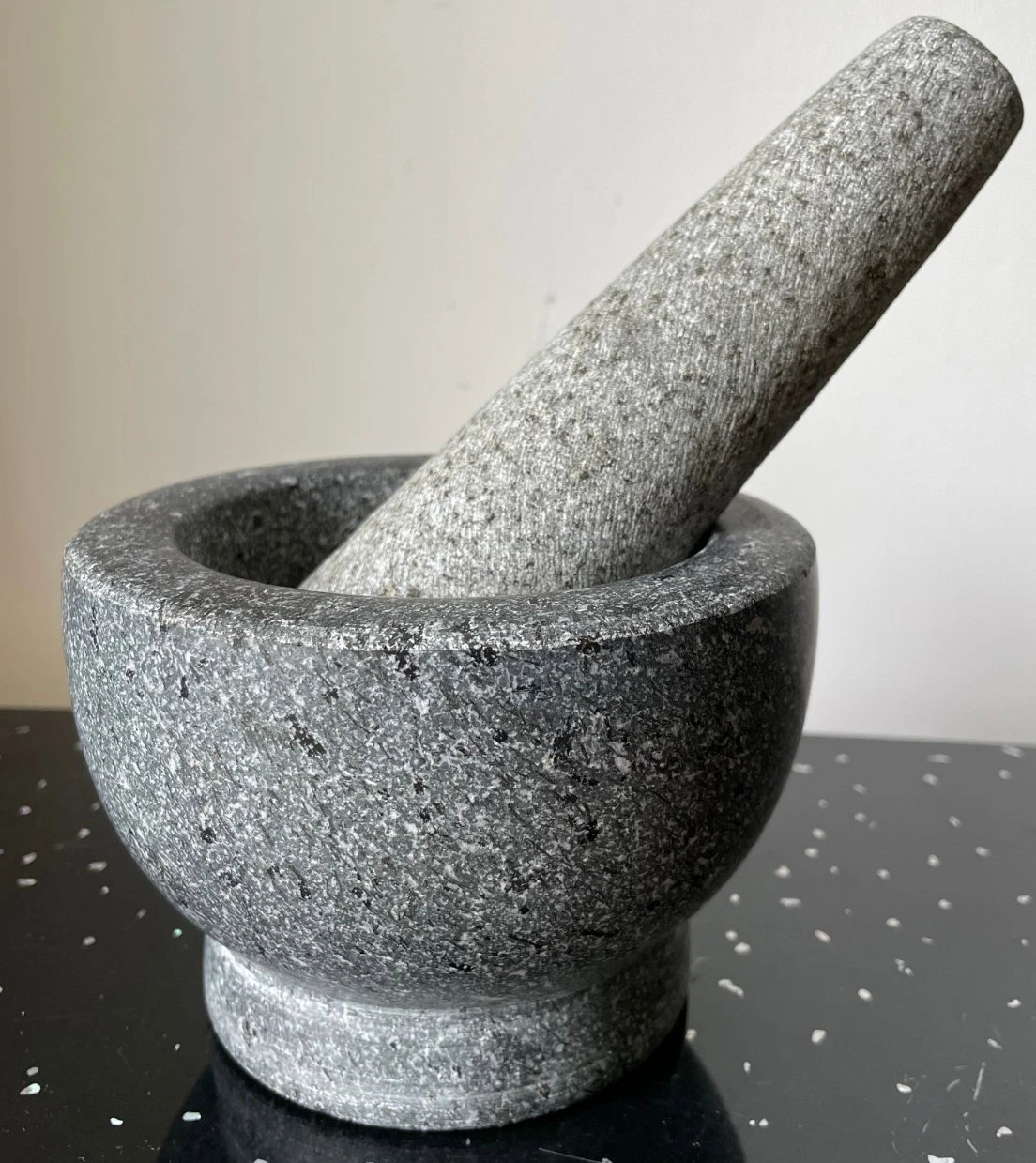 LARGE GRANITE MORTAR & PESTLE SPICE HERB CRUSHER GRINDER GRINDING PASTE 3.5 KILO