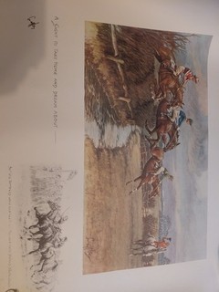 Vintage Snaffles Hunting Print 'A Sight to Take Home and Dream About' c1950