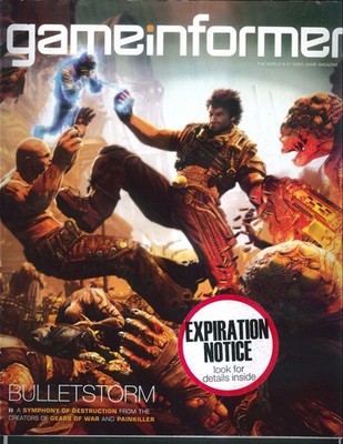 GAME INFORMER #205 Bulletstorm F.E.A.R. 3 Dead Rising 2 + 5 2010