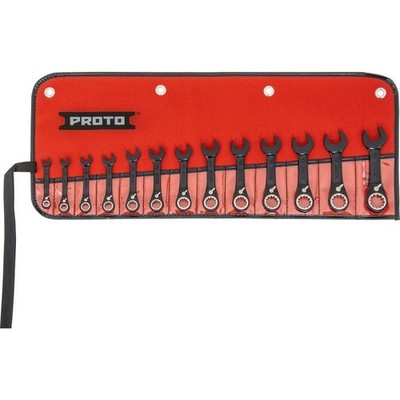 Proto JSCVMS-13S 13pc Metric Stubby Reversible Ratcheting Spline Wrench Set