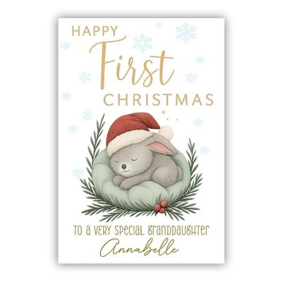 Personalisierte erste Weihnachtskarte - Karte für Jungen, Mädchen, Sohn, Tochter