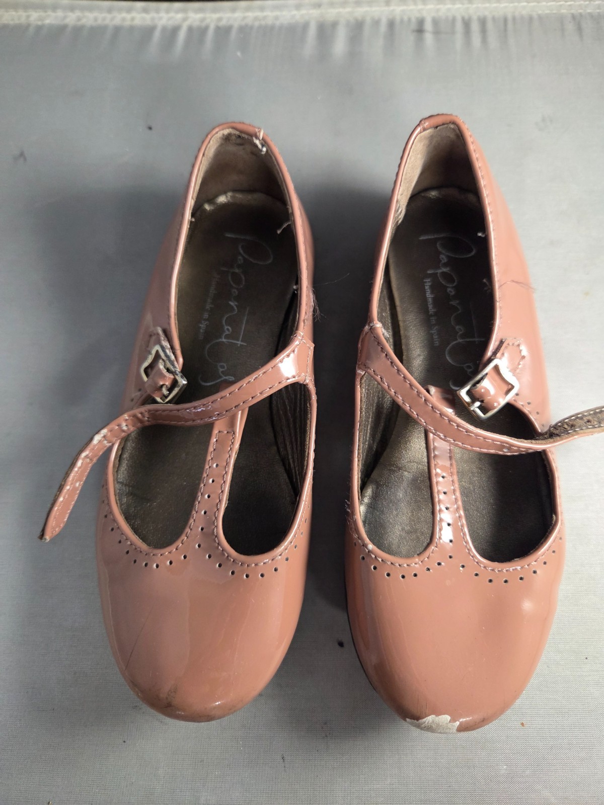 Tea Pink Size 28 Buckle Strap Round Toe Pullon