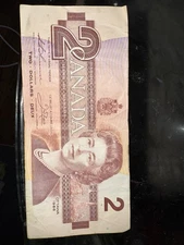 1986 Canadian Two Dollar Bank Note * 1986 Ottawa $2 Canada Bill