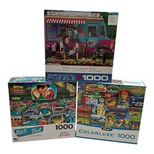 Three Different Jigsaw Puzzles 2 by Roseart 1 by Eurographics 1000 Piece Sealed