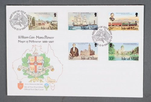 MayfairStamps Isle of Man FDC 1984 William Cain-Manx Pioneer Combo First Day Cov