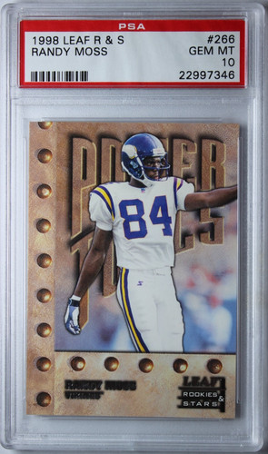 1998 Leaf Rookies & Stars Randy Moss ROOKIE Card #266 RC PSA 10