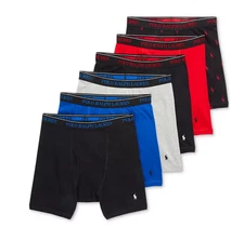 Polo Ralph Lauren Men's 5 +1 Free Bonus Pack. Classic-Fit Cotton Boxer Briefs