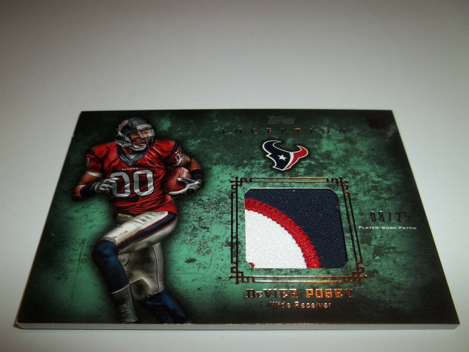 2012 Topps Inception 8/25 DeVier Posey Rookie Patch Card Houston Texans RP-DP