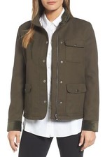 Nordstrom Signature Velvet Back Utility Jacket Women's Sz. Medium 152763