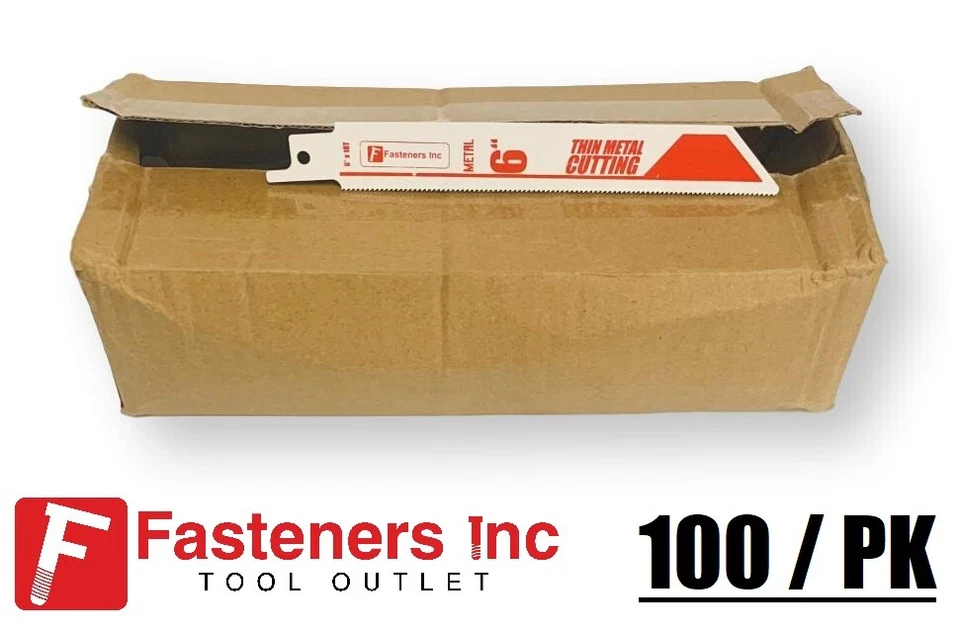 (100) HOJAS DE SIERRA DE RECICLAJE 6" 18TPI BI METAL para usar con metal delgado Foto 2 de 4