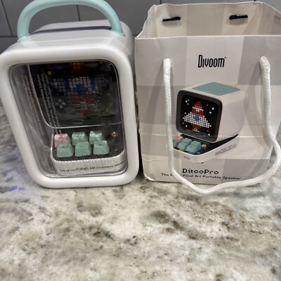  Divoom Ditoo Pro Pixel Art Portable Bluetooth Speaker App Control & Alarm 