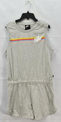 Nike Women's Vintage Gym Cotton Striped Romper, Gray, Size M, $65, NwT