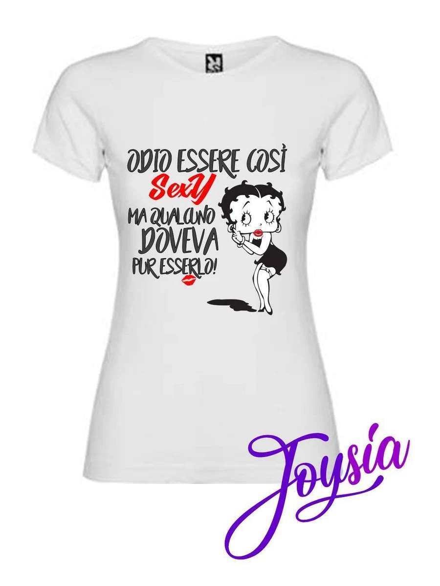 Maglia T shirt donna betty boop sexy tshirt