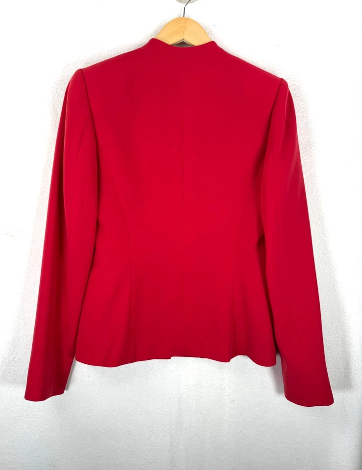 VTG Georgiou classic tailored red blazer preppy cocktail 90s chic sz 6 - Image 4 of 4