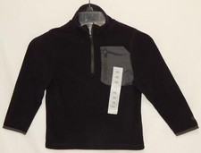 New C9 CHAMPION Kids Boys Black Zip Pocket 1/2 Zip Fleece Sweatshirt XS 4-5 