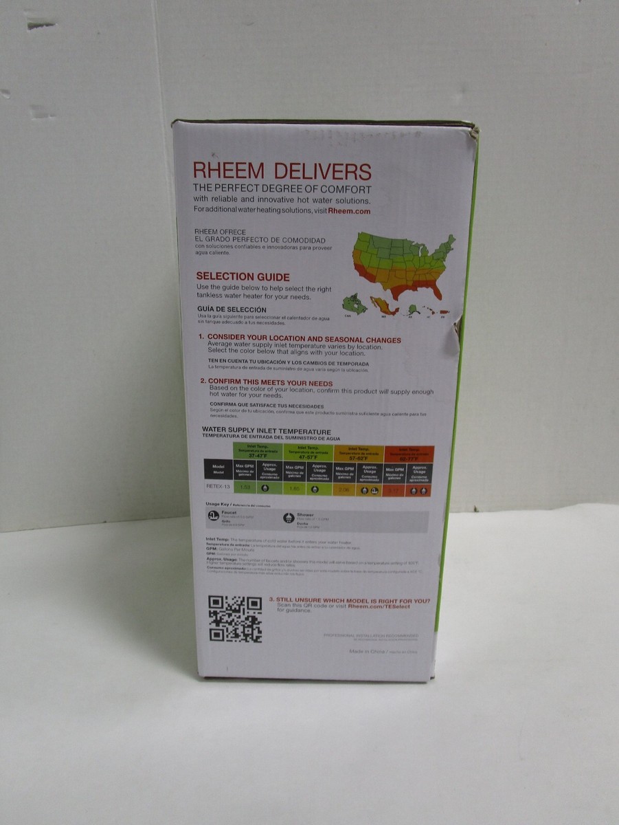 RHEEM RETEX-13 Tankless Water Heater NEW SEALED SEE PHOTOS SHIPS FREE!  20352682921 | eBay