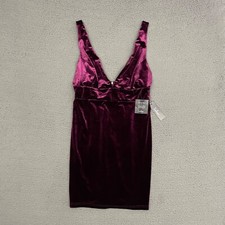 Lulus Dress Womens XL Plum Purple Velvet Bodycon Mini V-Neck Soft Mom Casual