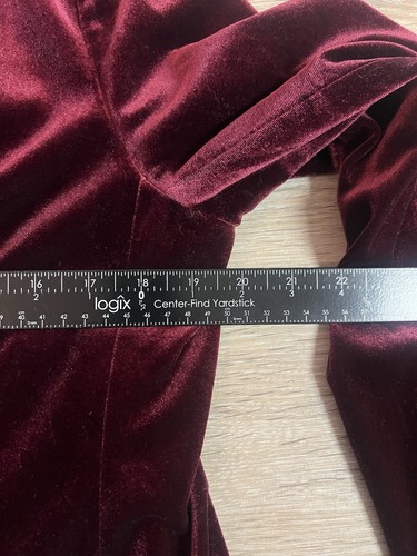 Old Navy Velvet Blazer Sz L Burgundy Red Cabernet Classic Preppy Elegant Indie - Picture 11 of 12