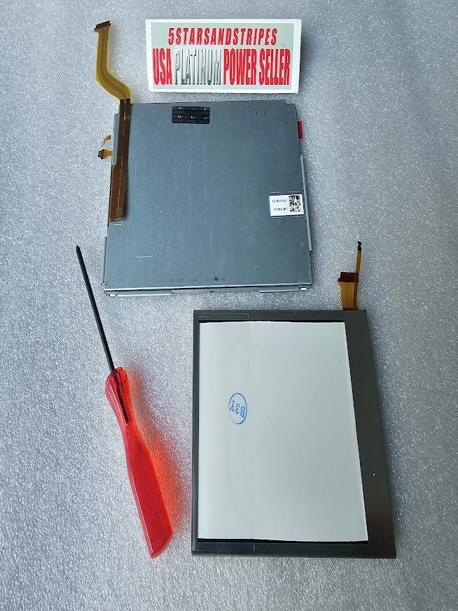 Top Upper  + Bottom LCD Screen Display 2015 Nintendo NEW 3DSXL NEW3DSXL REDSV - Image 3 of 4