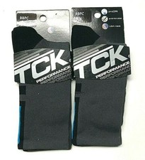 2 Pair TCK Boy's Performance Crew Sport Sock Size 6-8 1/2, USA Made 