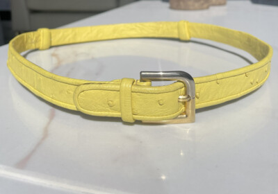Judith Leiber Yellow Ostrich Belt fashion deals designer  display picture 3