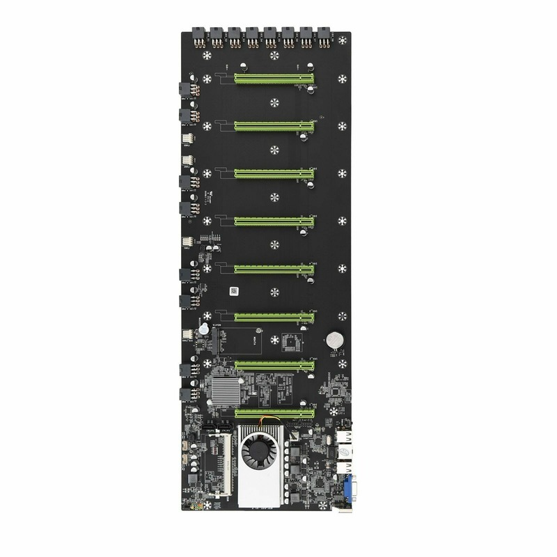 BTCD37 Cryptocurrency Mining Machine Motherboard CPU Group 8 Video