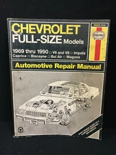 Haynes 1969-90 Chevrolet Full Size Car Automotive Maintenance Repair Shop Manual