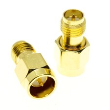 2pcs Quick Push-on SMA Male plug to RP-SMA Female jack Coax RF Adapter Connector