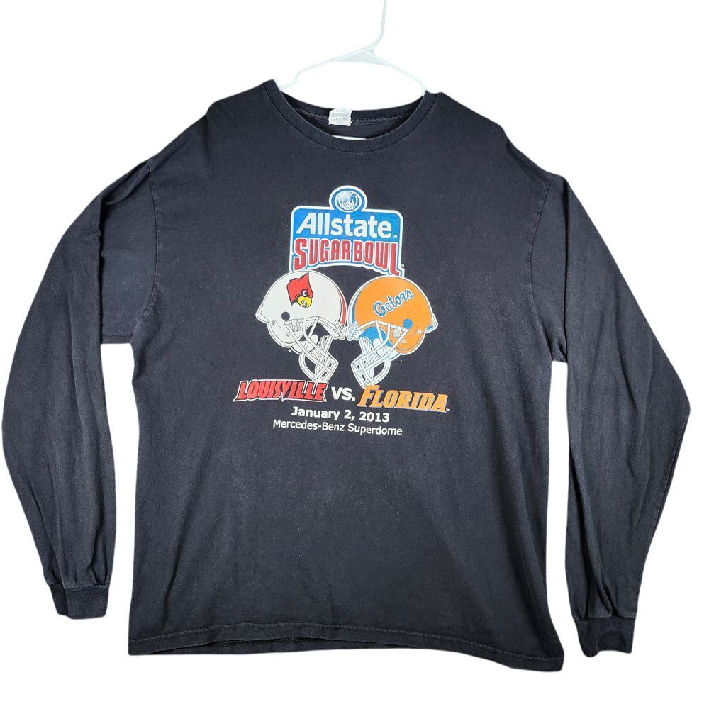 2013 Allstate Sugar Bowl Louisville vs Florida Long Sleeve T-Shirt Football XL