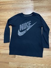 Women s Nike Long sleeve Sweatshirt Long Navy Blue M Medium