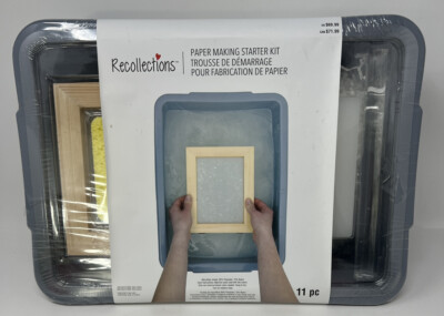Paper Making STARTER Kit, 11 PC, RECOLLECTIONS, BIN SPONGES MOULD ...
